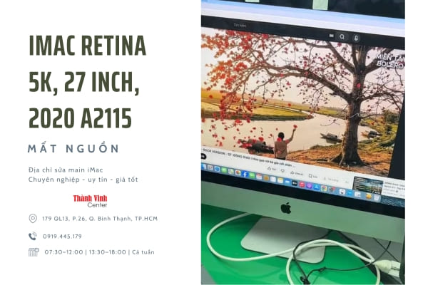 Sửa iMac Retina 5K 27 inch 2020 A2115 mất nguồn