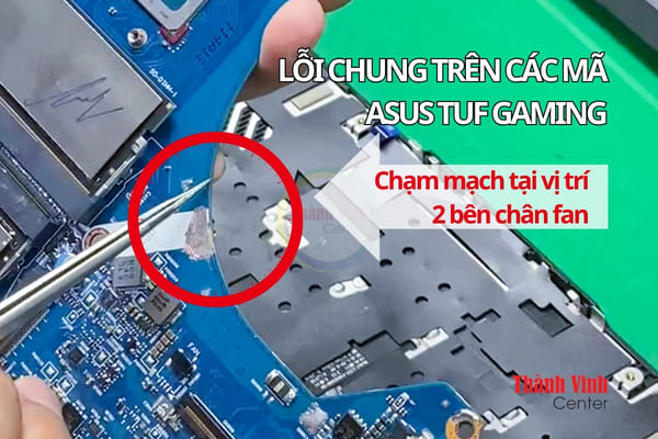 Vùng main bị tróc mạch, ca sửa main laptop Asus Tuf F15 FX507VV4