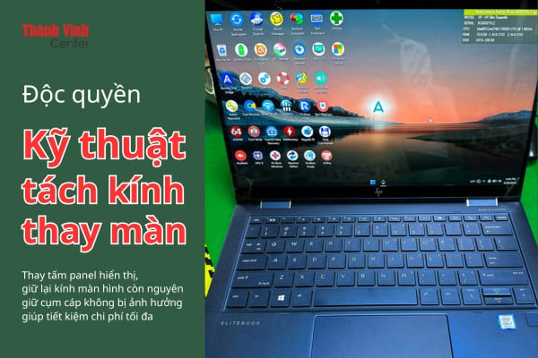 tách kính thay màn hình laptop Hp Elite Dragonfly