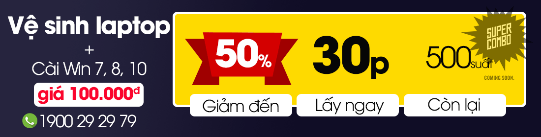 Sửa laptop giảm giá dịch vụ sinh viên đến 50%