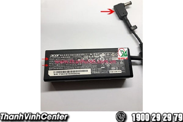 Sạc laptop acer 19v-2.37a chính hãng