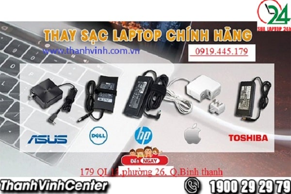 Thay sạc laptop chính hãng uy tín chất lượng