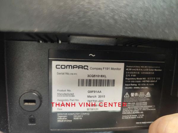 MÀN HÌNH MÁY TÍNH ĐỂ BÀN CŨ COMPAQ F191 Monitor 18.5'INCH ĐỘ PHÂN GIẢI TỐI ĐA 11366 x 768 PIXEL FHD