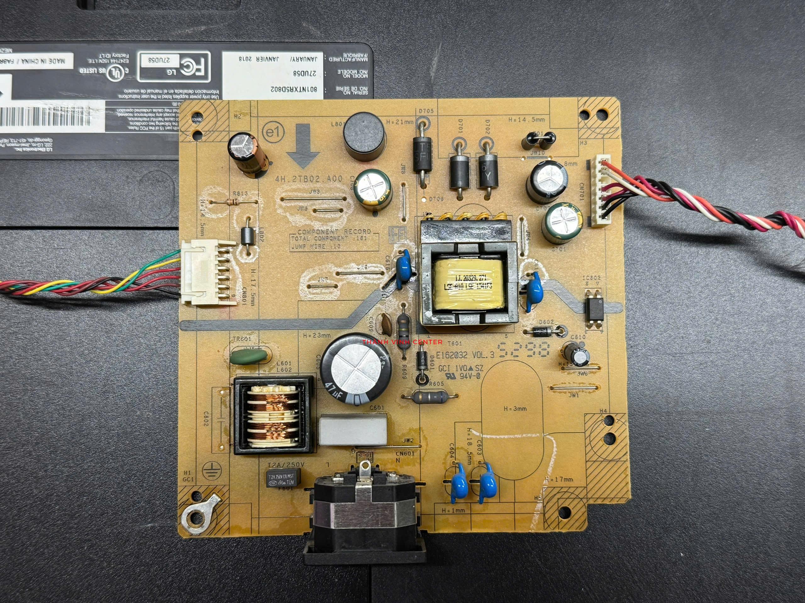 BOARD NGUỒN (MÃ BOARD 4H.2TB02.A00) + BOARD LCD (MÃ BOARD 4H.2TA01.A01) MÀN HÌNH Dell E2421Hb
